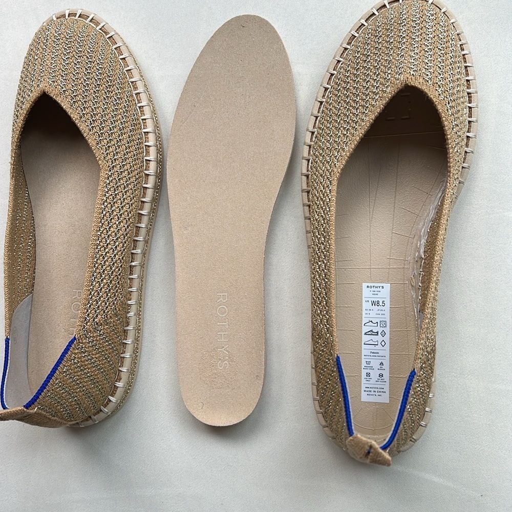 Rothy's The Espadrille Gold Stripe - Picture 15 of 17